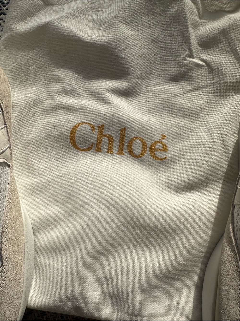 Chloé White Leather & Mesh Sneakers low top sneakers - Picture 3 of 6
